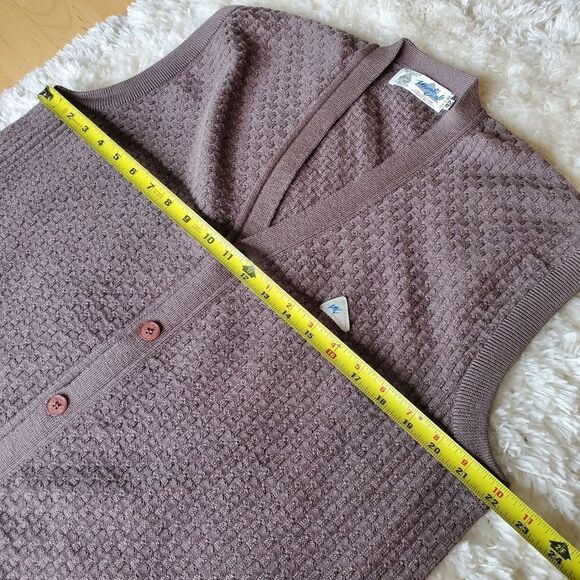 Vintage Monte Carlo Men's Grandpa Vest Pure New Wool Size 42 Large - Picture 3 of 6